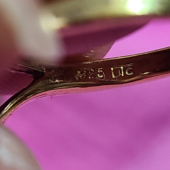 Vintage Rhodolite Two-tone 1ct Oval Cut Size 6.5 Technibond Ring - Picture 5 of 7